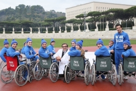 Italian wheelchair basketball team 1960s